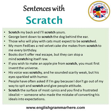 scratch test in a sentence|meaning of at in scratch.